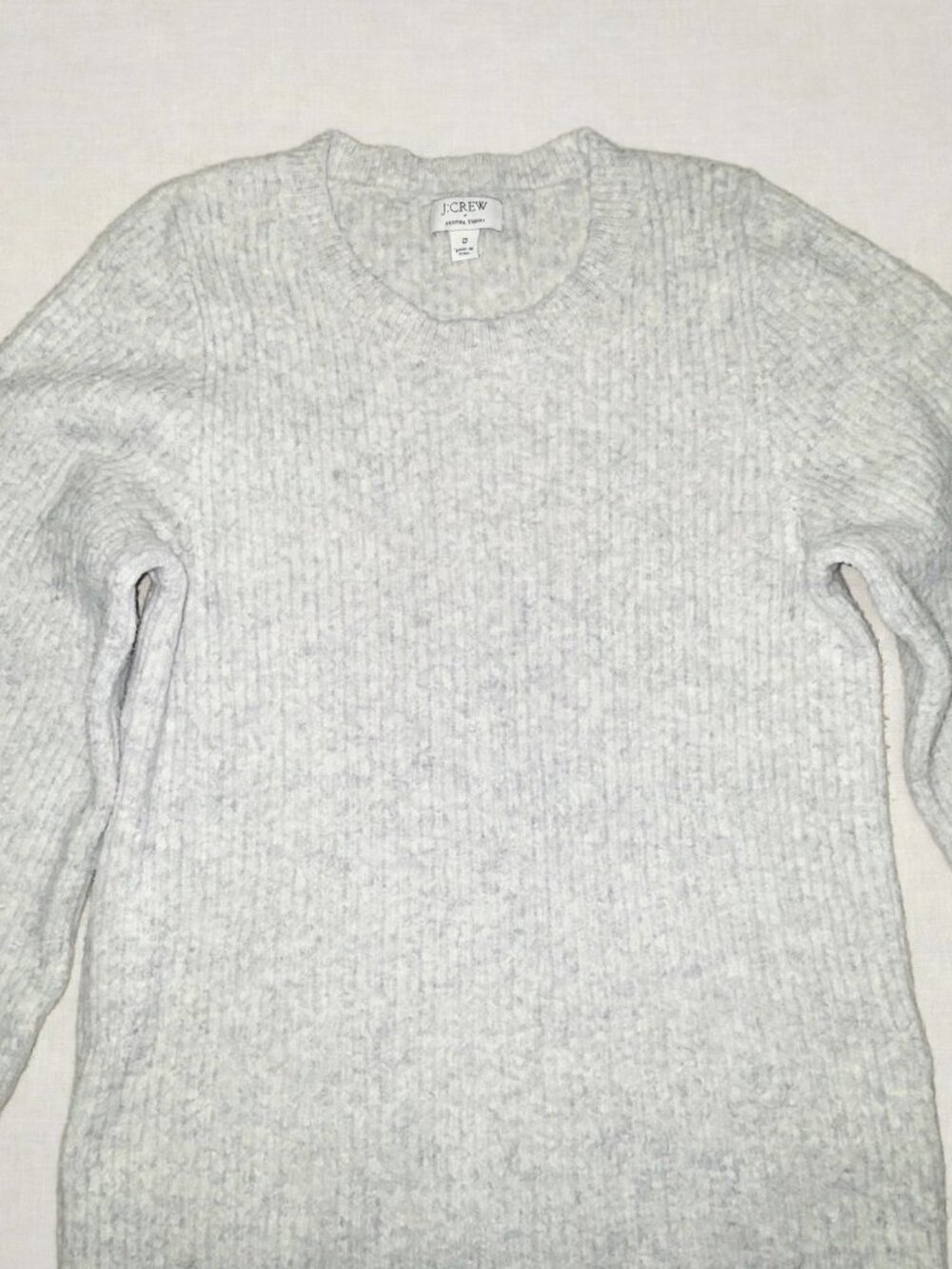 J.Crew Light Grey Marled Crewneck Sweater S NWOT